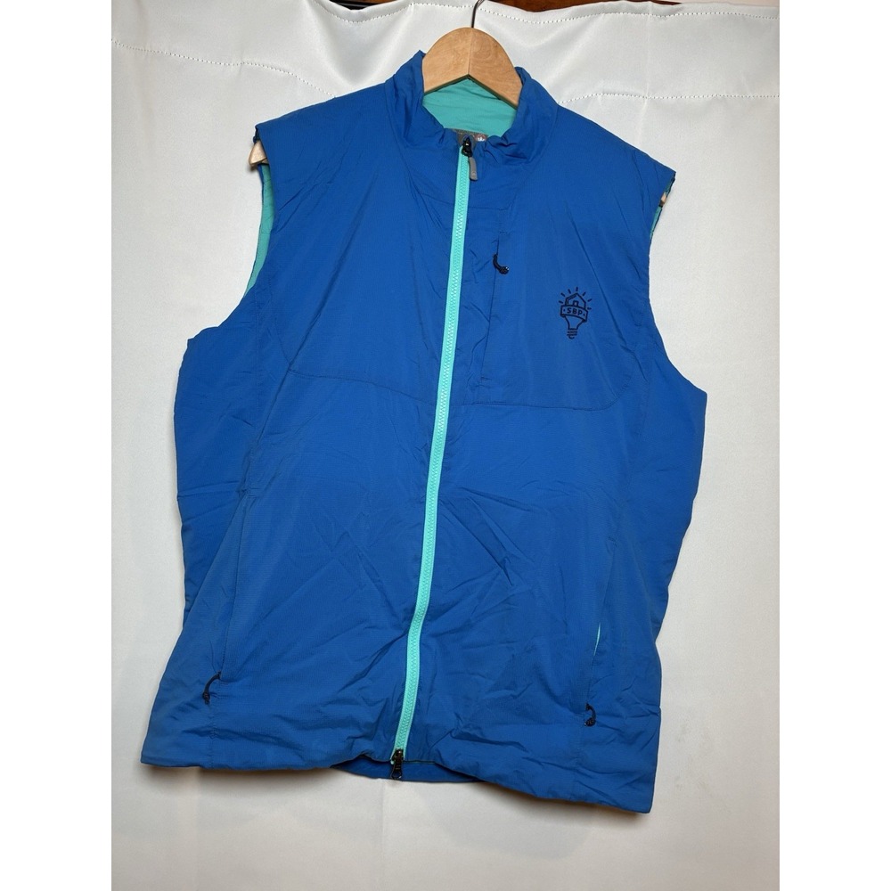 Peter Millar Crown Sport Men's M Vest Blue Mint Puffer CSB Logo Golf Outdoors - Picture 3 of 9